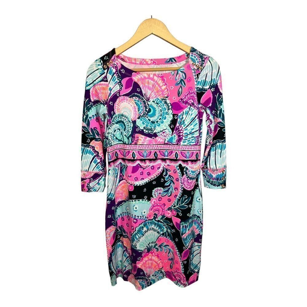 LILLY PULITZER Women’s UPF 50+ Floral Print Sophie Dress Pink Size Extra Small